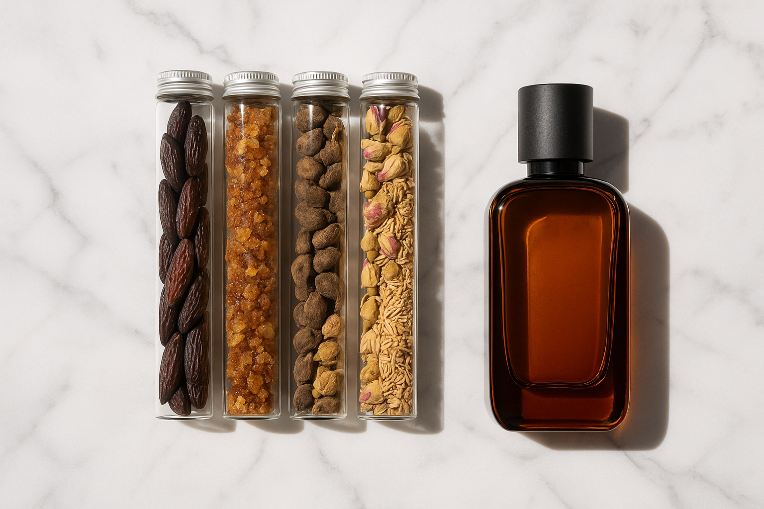 Équipements et matières premières de l'atelier parfum L'Atelier du Sillage